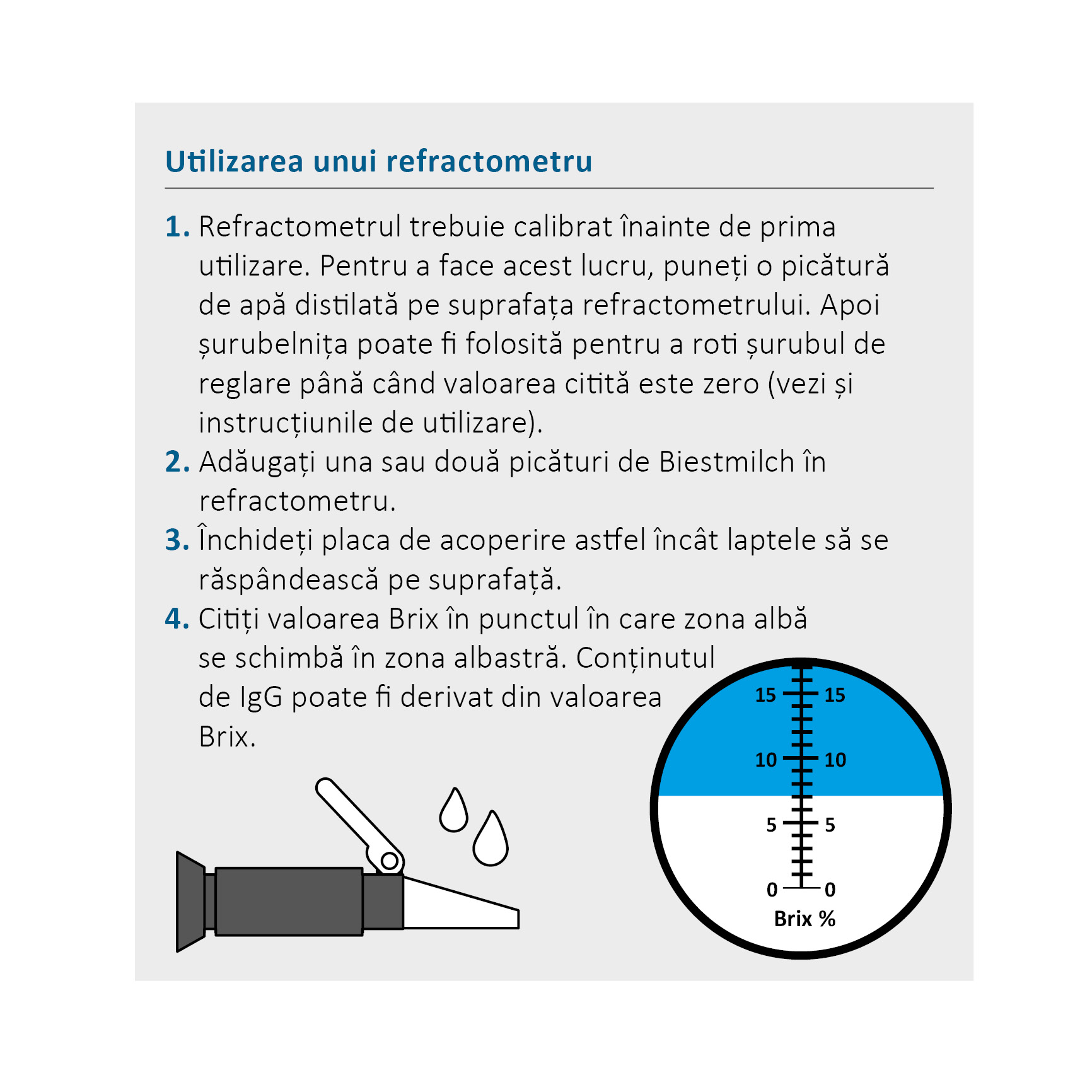Aplicarea unui refractometru